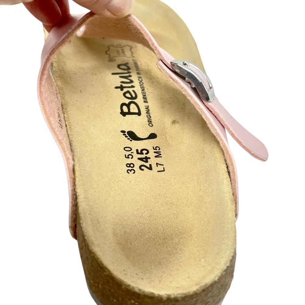 Birkenstock Women's Gizeh Pink Patent Leather Sandals size 7/38 - Picture 7 of 13
